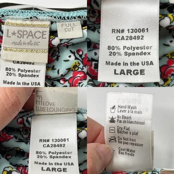 L Space Monique Bikini Bloomin Gypsy Bikini top and bottom women's large - Picture 11 of 12